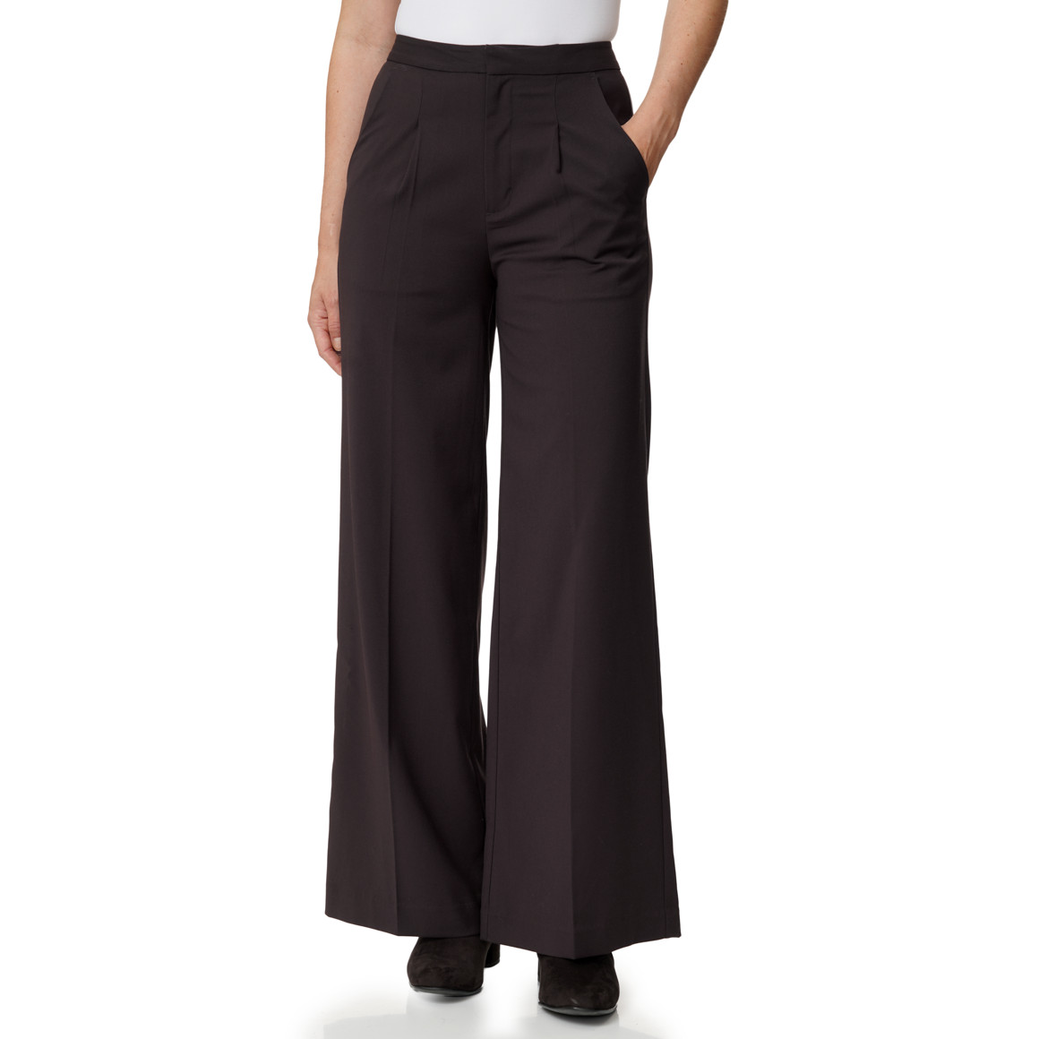 Damesbroek Wide-Leg met schuifsluiting
