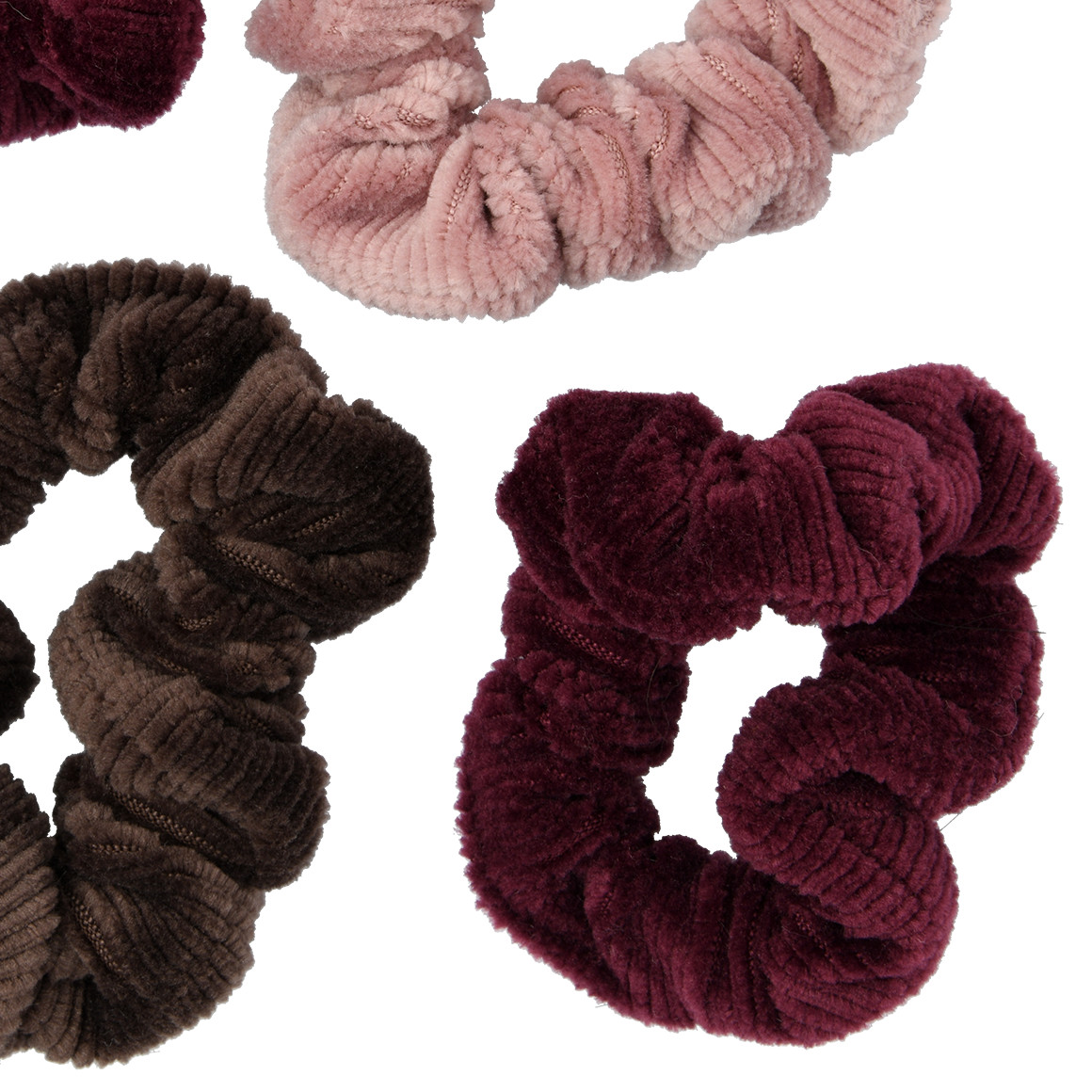 4 Scrunchies aus Cord