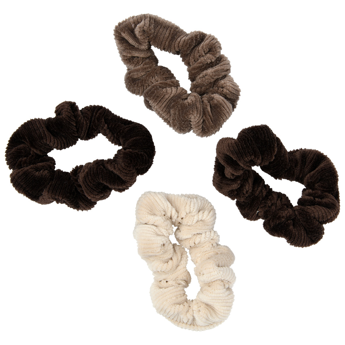 4 Scrunchies aus Cord