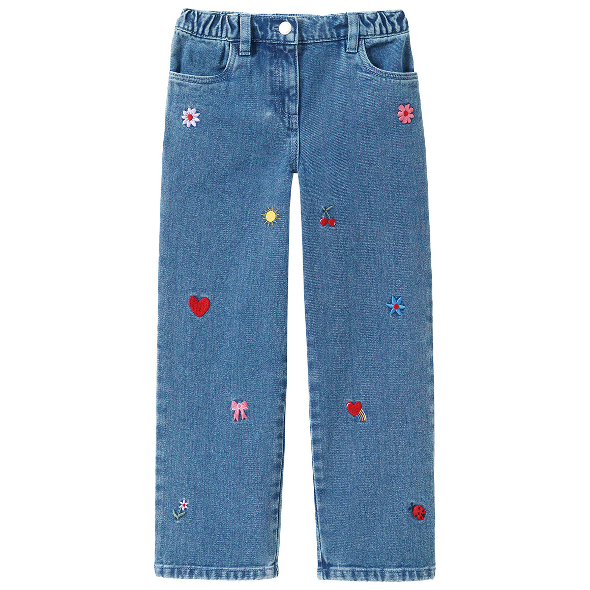 Mädchen Jeans mit Stickerei