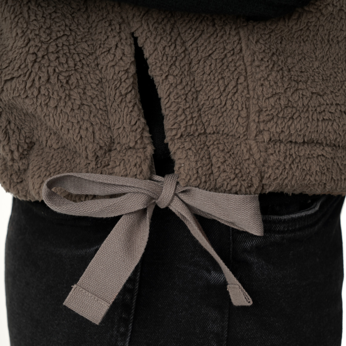 Damen Teddyweste mit Druckknöpfen