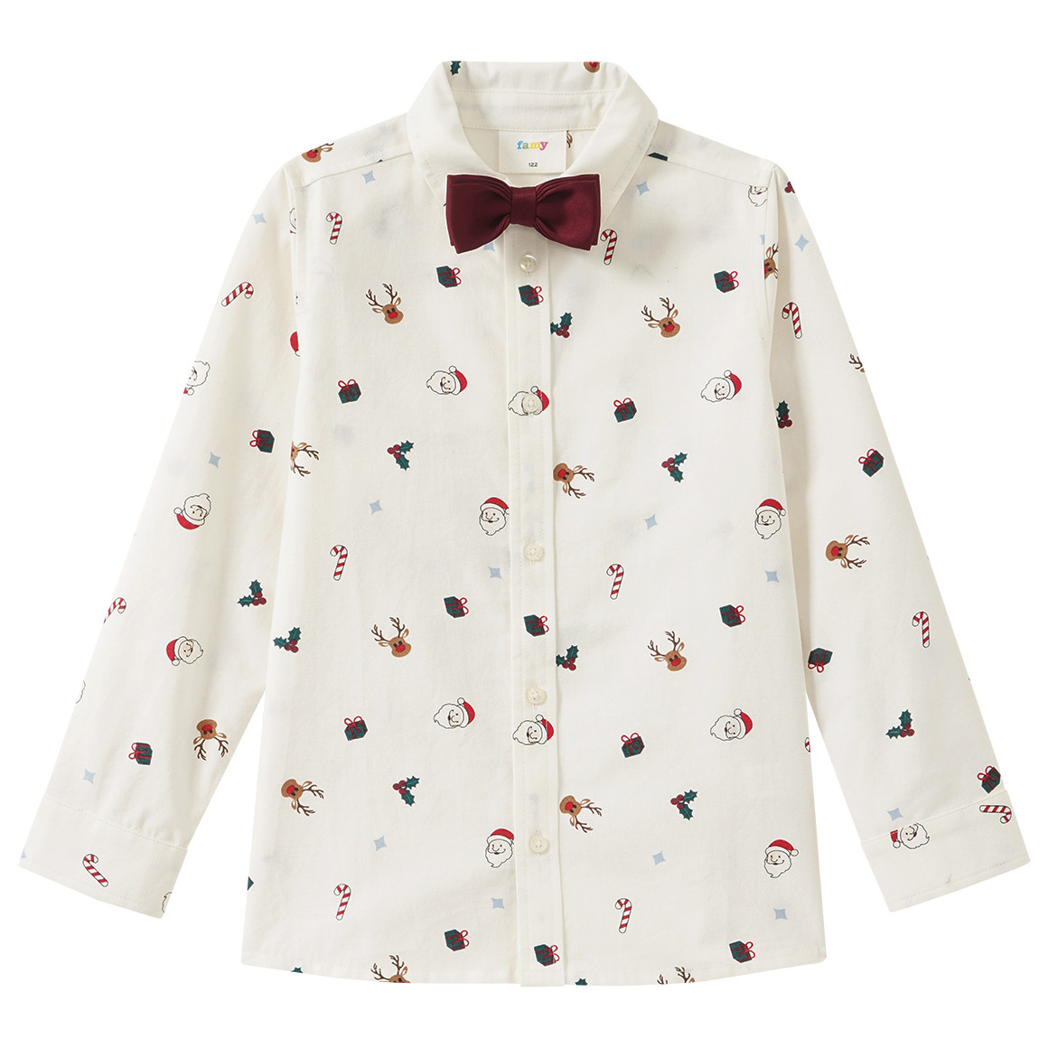 Jungen Weihnachtshemd mit Fliege