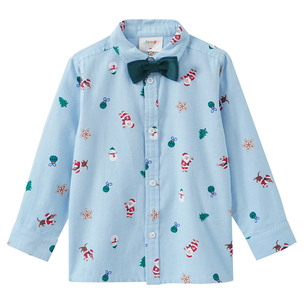 Jungen Weihnachtshemd mit Fliege