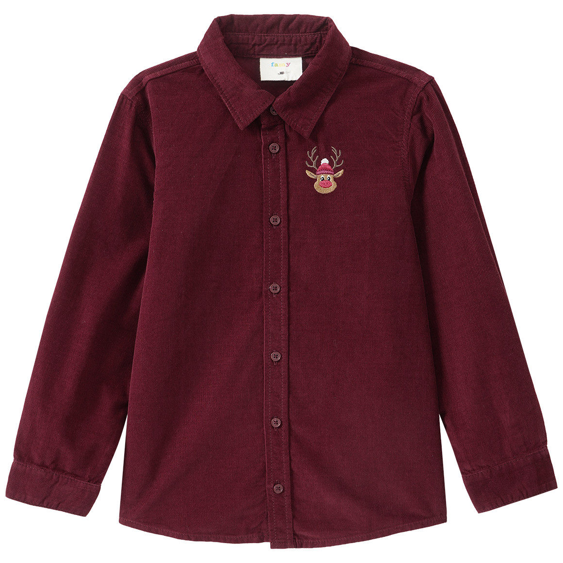 Jungen Weihnachtshemd mit Stickerei