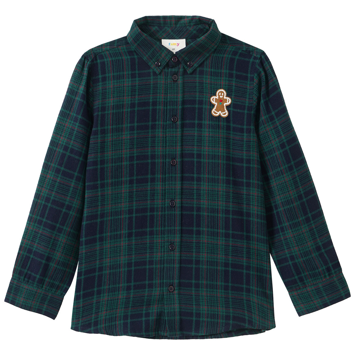Jungen Weihnachtshemd mit Stickerei