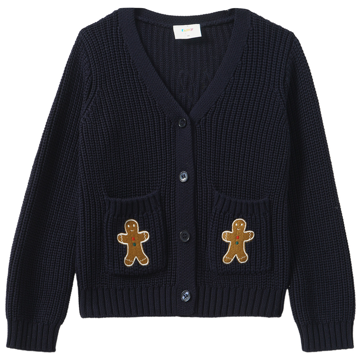 Kinder Weihnachtsstrickjacke mit Stickerei