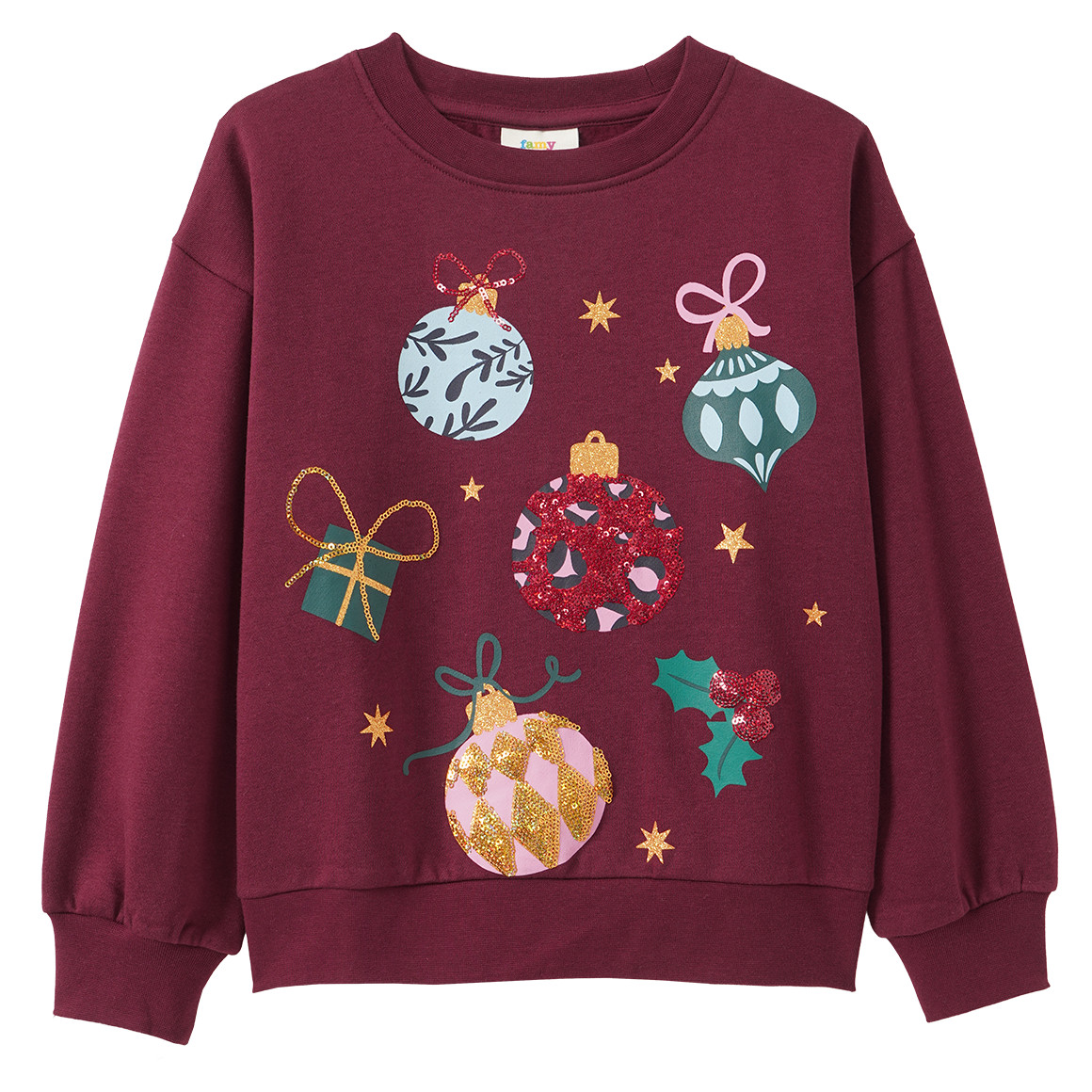 Mädchen Weihnachtssweatshirt mit Print