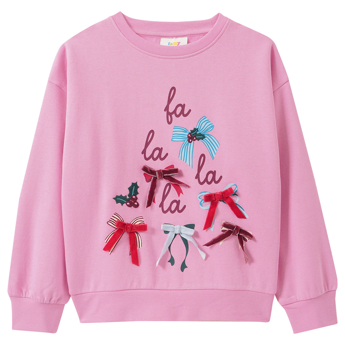 Mädchen Weihnachtssweatshirt mit Print
