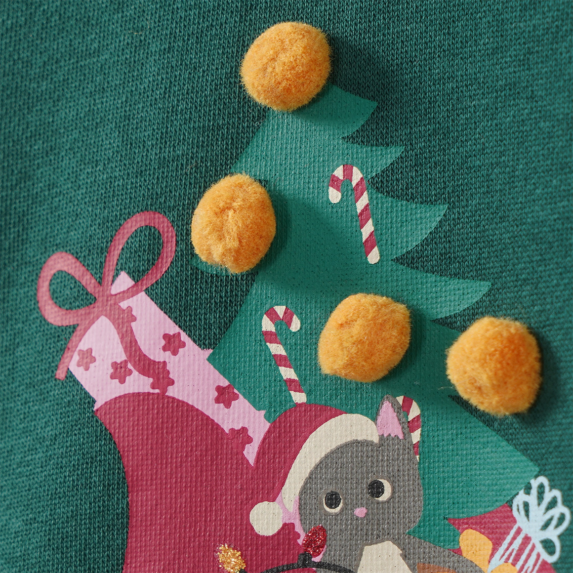 Mädchen Weihnachtssweatshirt mit Print