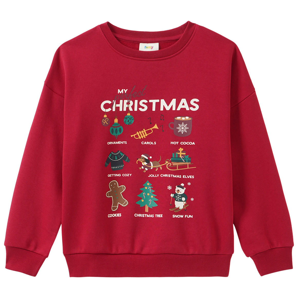 Kinder Weihnachtssweatshirt mit Print