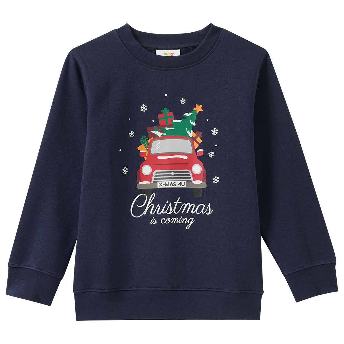 Jungen Weihnachtssweatshirt mit Print