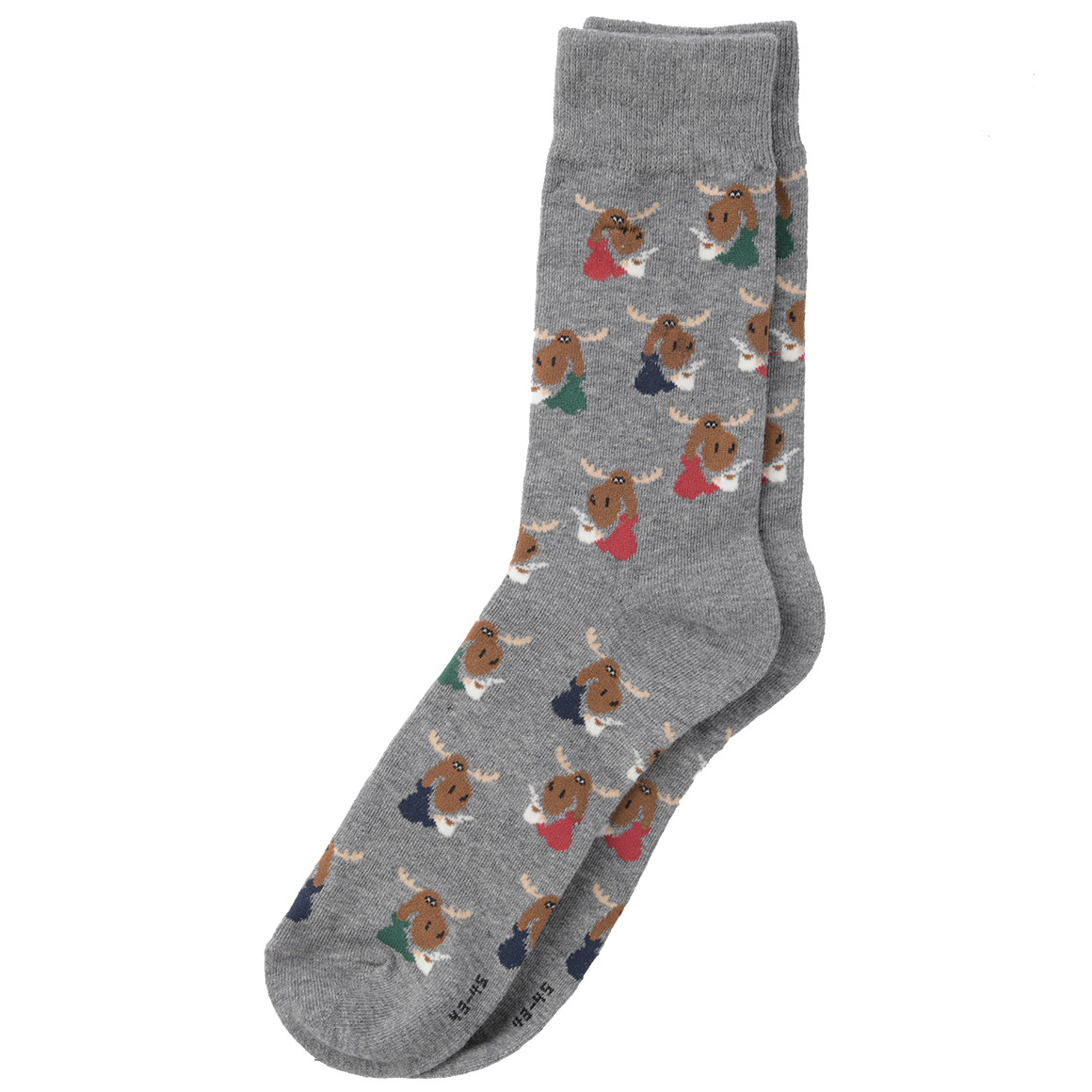 1 Paar Herren Socken mit Elch-Motiven