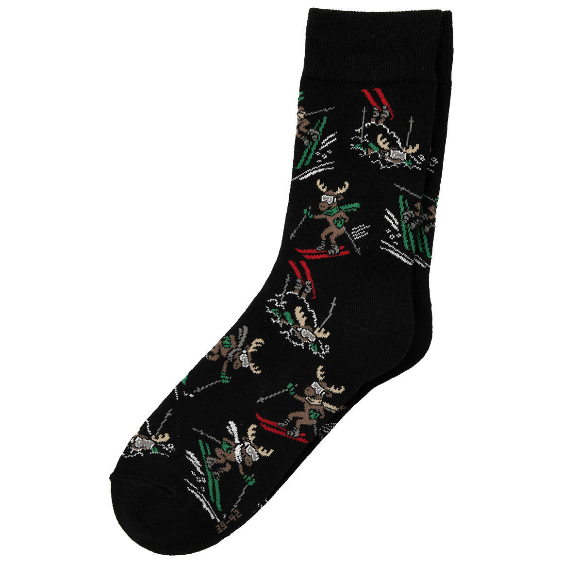 1 Paar Herren Socken mit Elch-Motiven