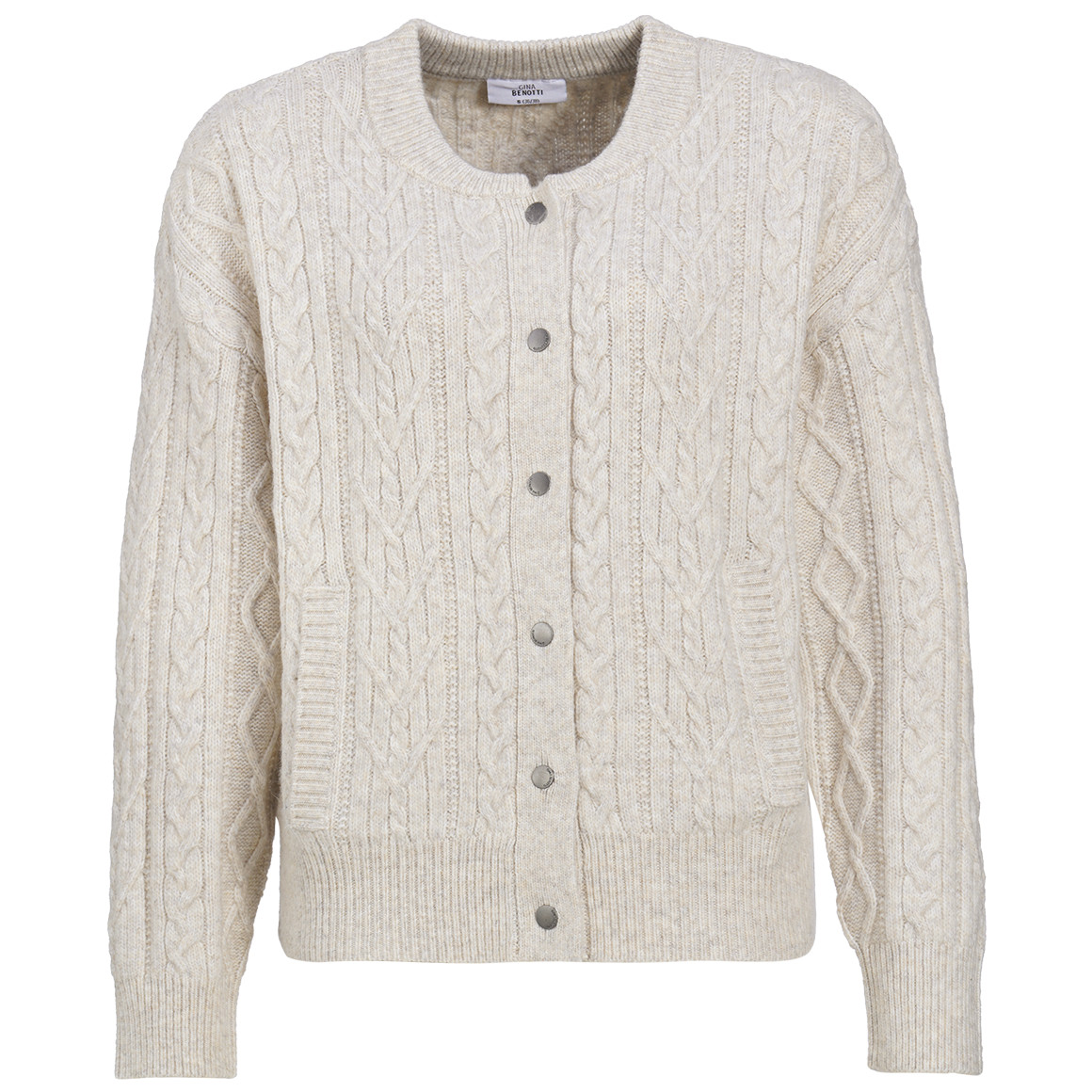 Damesvest met kabelpatroon