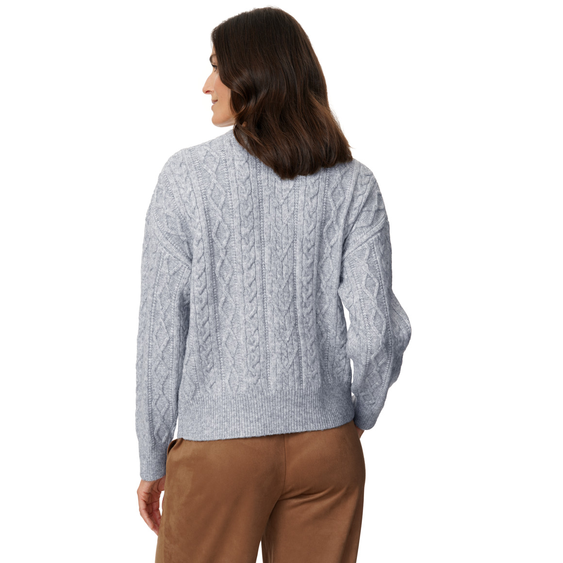 Damesvest met kabelpatroon