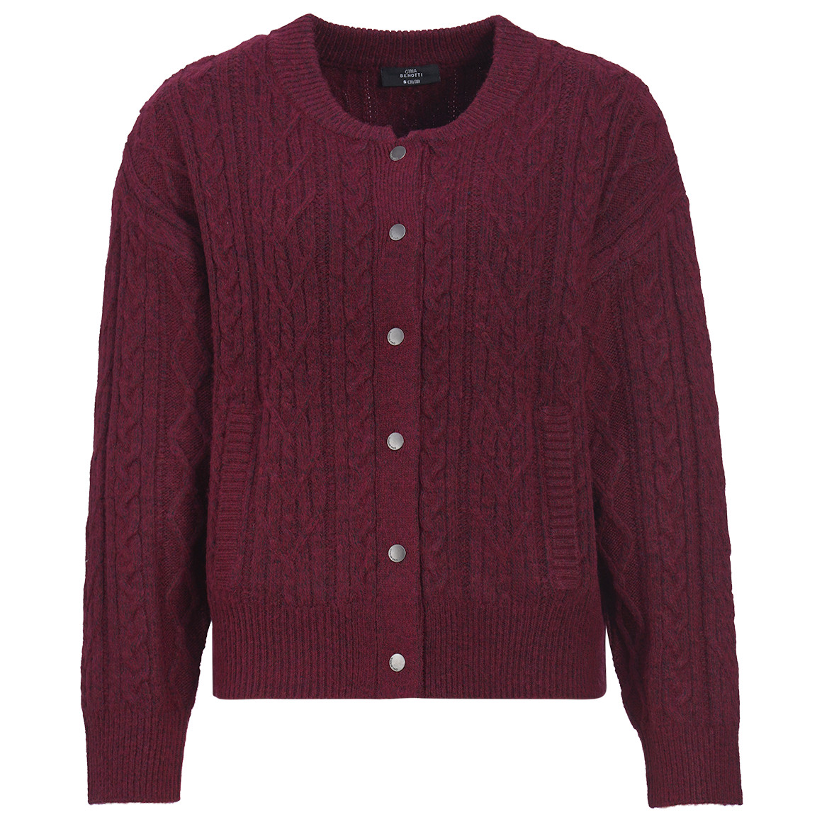 Damesvest met kabelpatroon