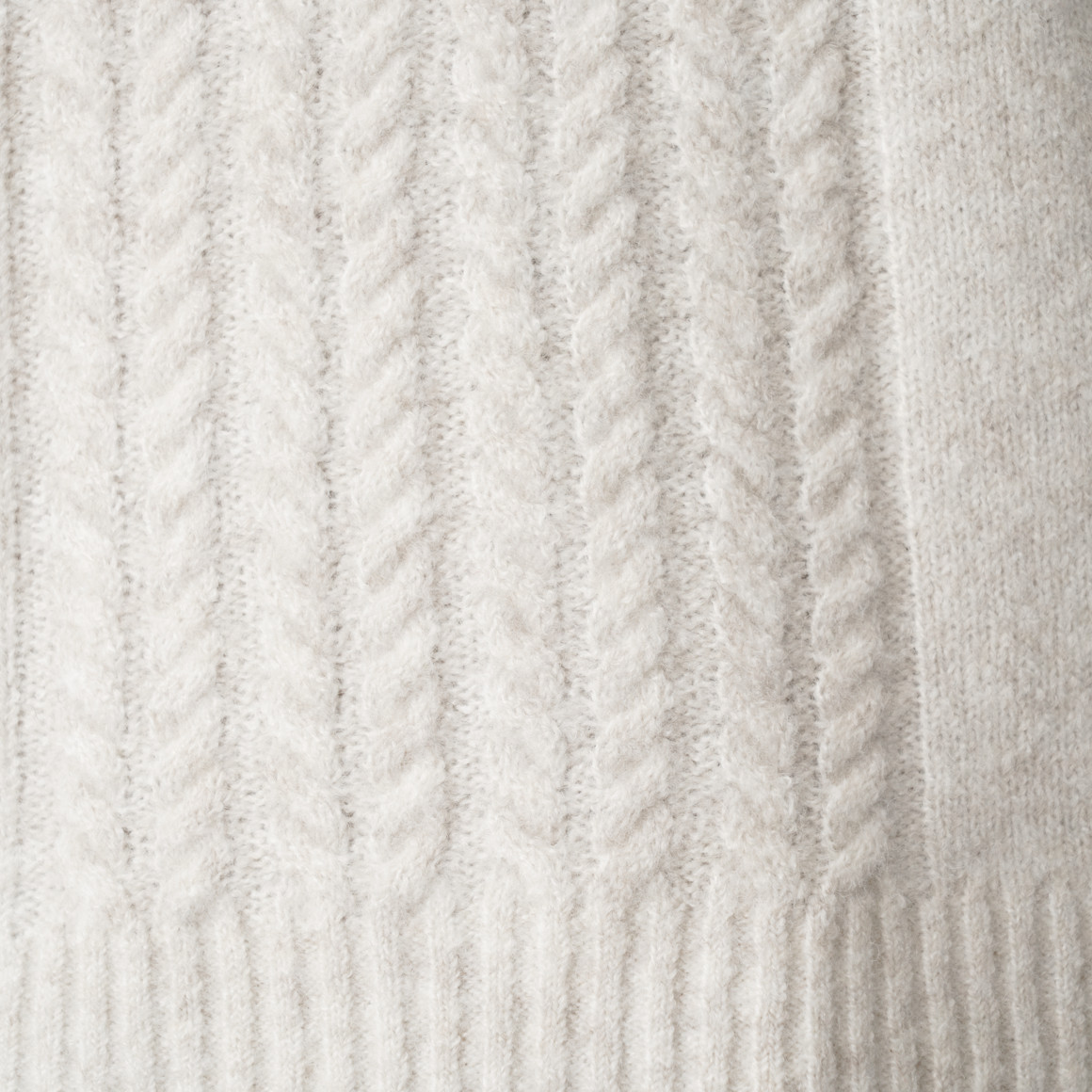 Damen Strickpullunder mit Zopfmuster