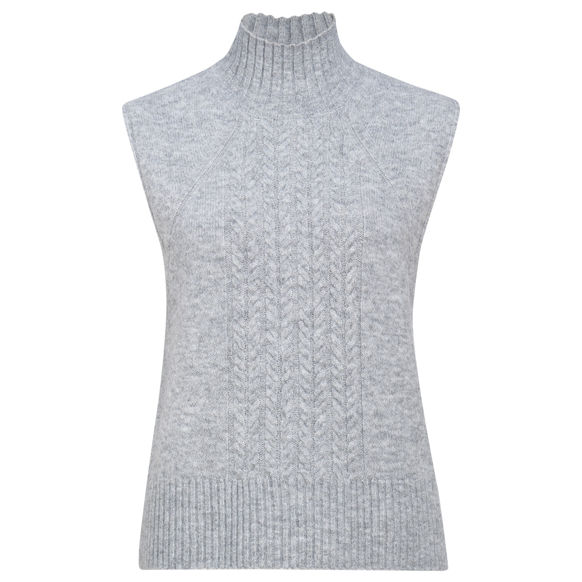 Damen Strickpullunder mit Zopfmuster