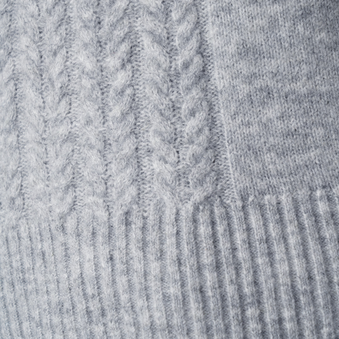 Damen Strickpullunder mit Zopfmuster