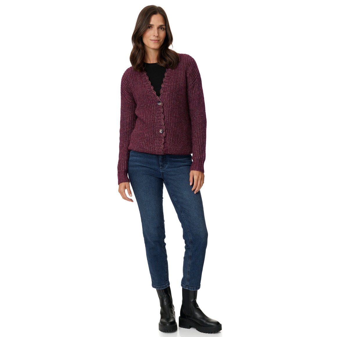 Damesvest met effectgaren