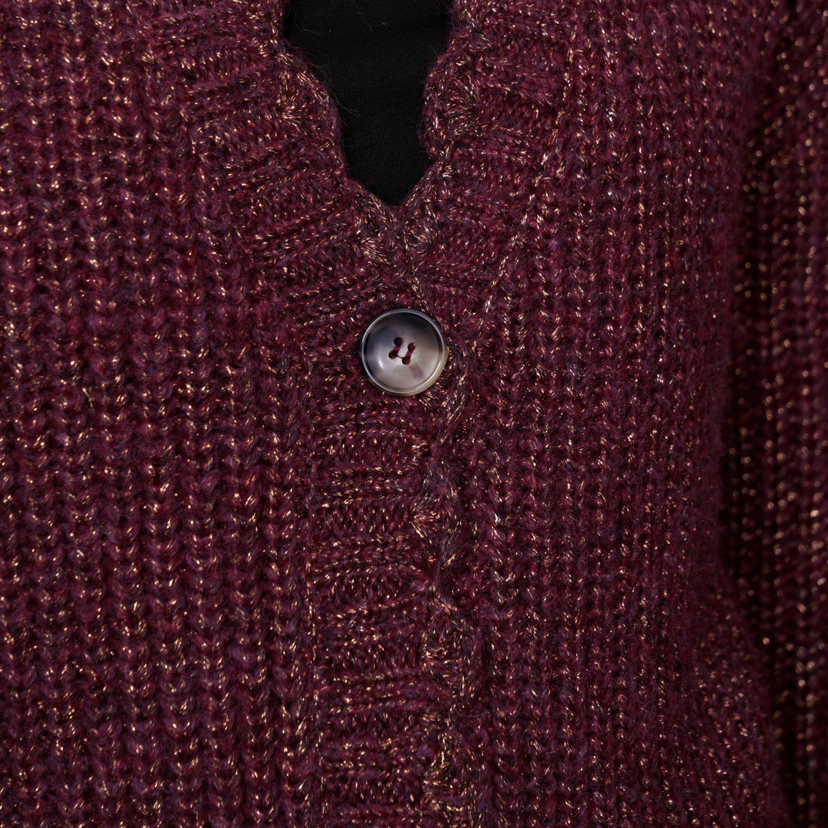 Damesvest met effectgaren