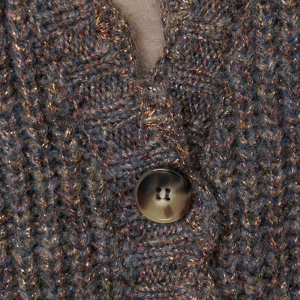 Damesvest met effectgaren