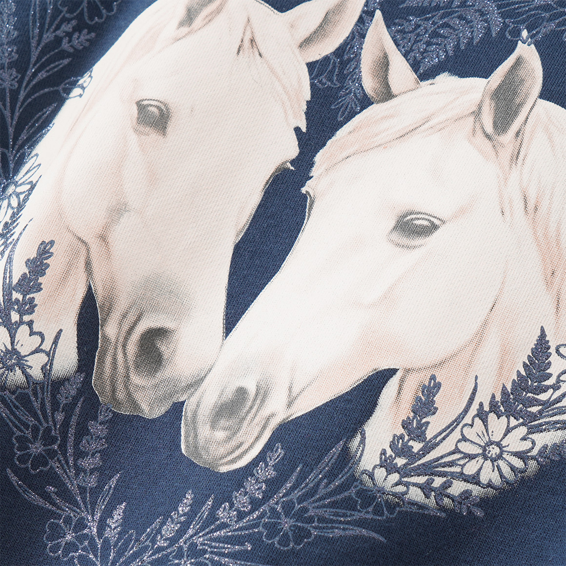 Mädchen Sweatshirt mit Pferde-Motiv
