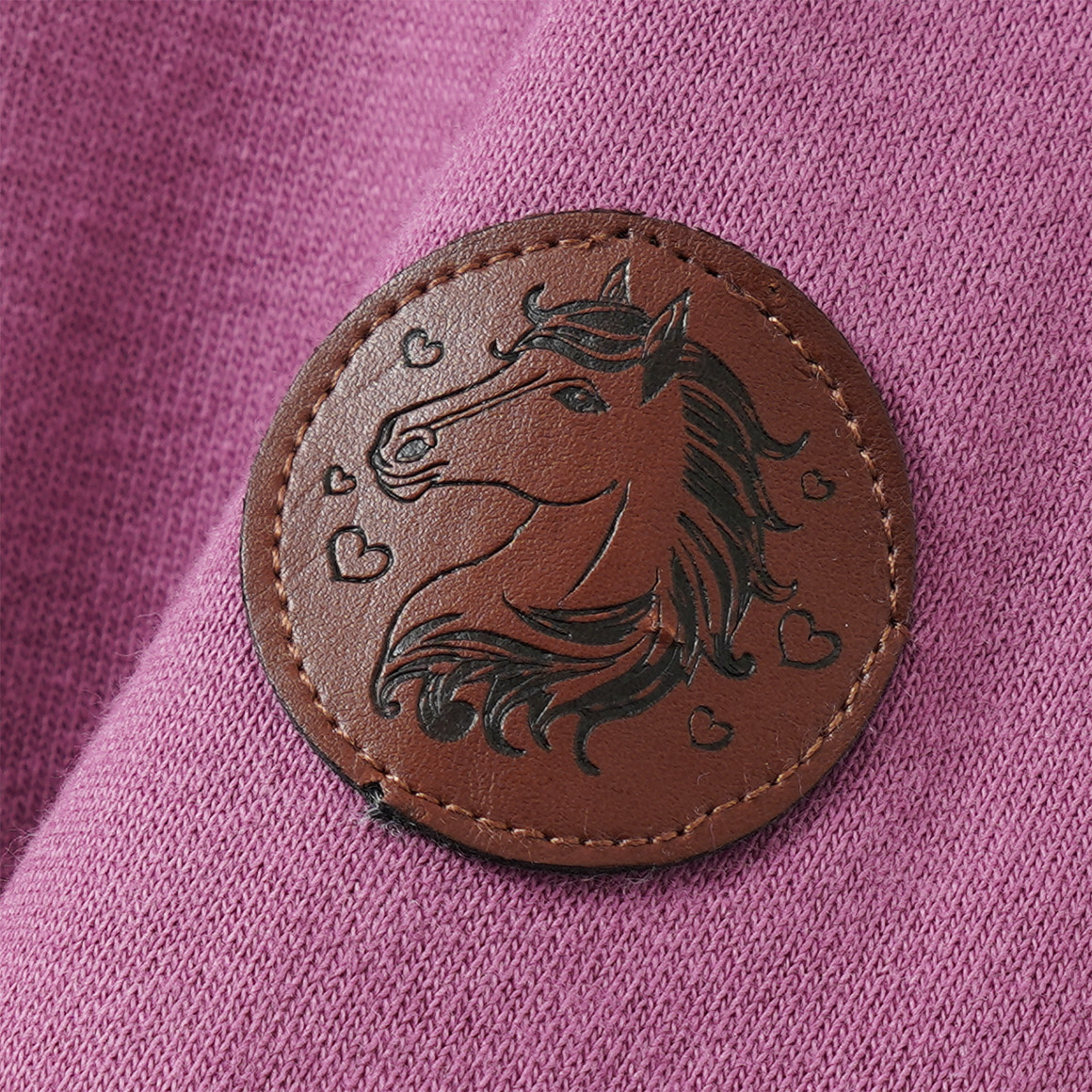 Mädchen Hoodie mit Pferde-Motiv