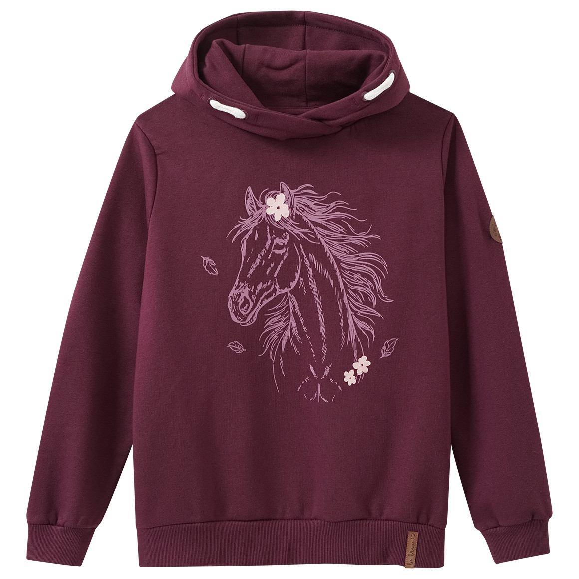 Mädchen Hoodie mit Pferde-Motiv
