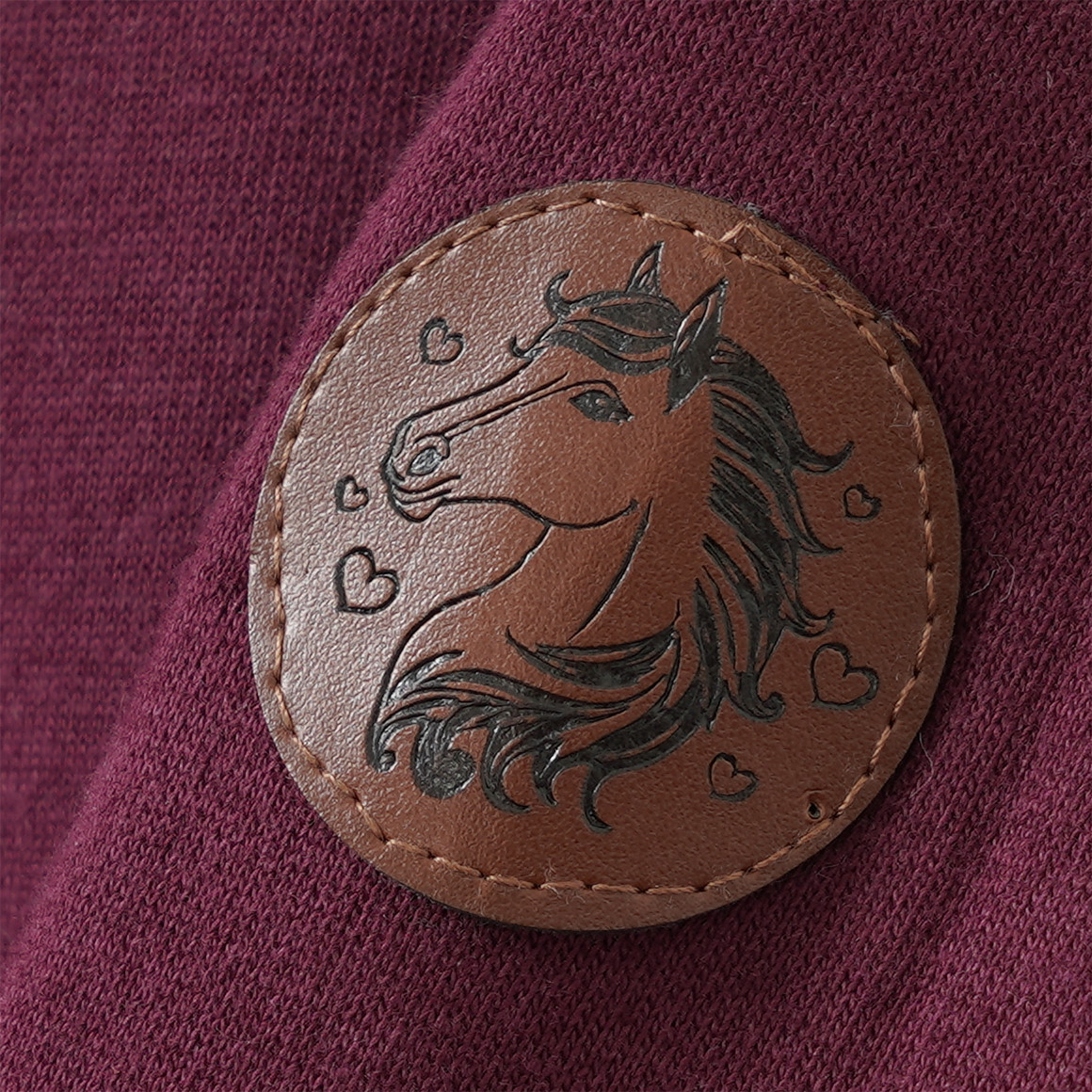 Mädchen Hoodie mit Pferde-Motiv