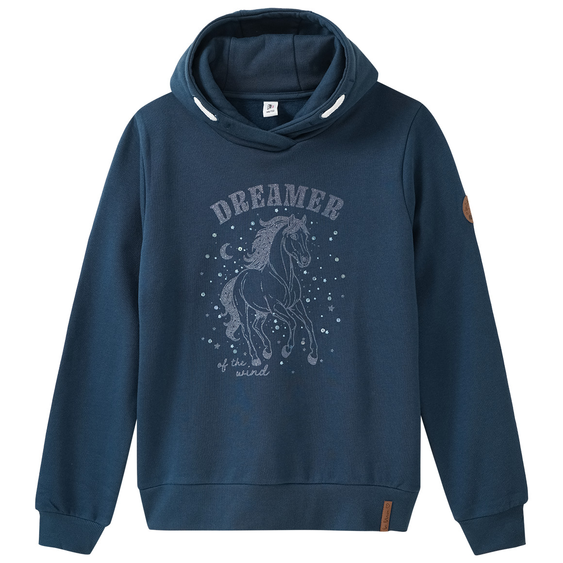 Mädchen Hoodie mit Pferde-Motiv