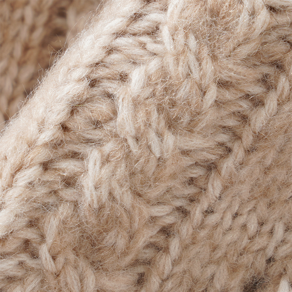 Mädchen Strickpullunder mit Zopfmuster