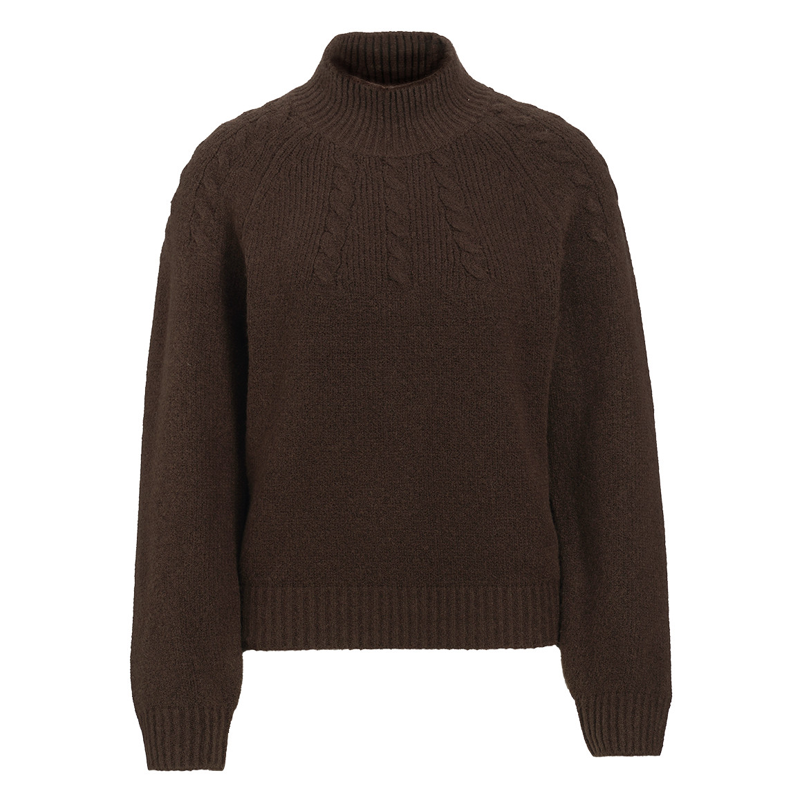Damen Strickpullover mit Zopfmuster