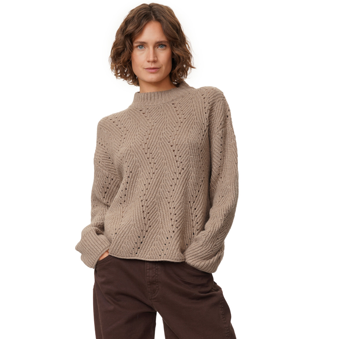 Damen Strickpullover mit Effektgarn
