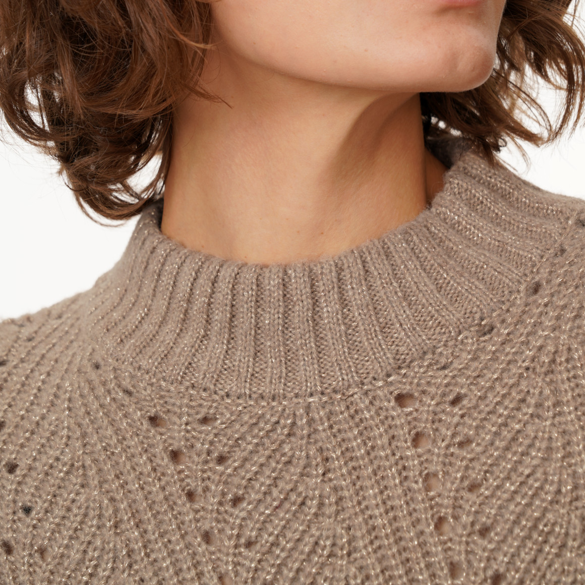 Damen Strickpullover mit Effektgarn
