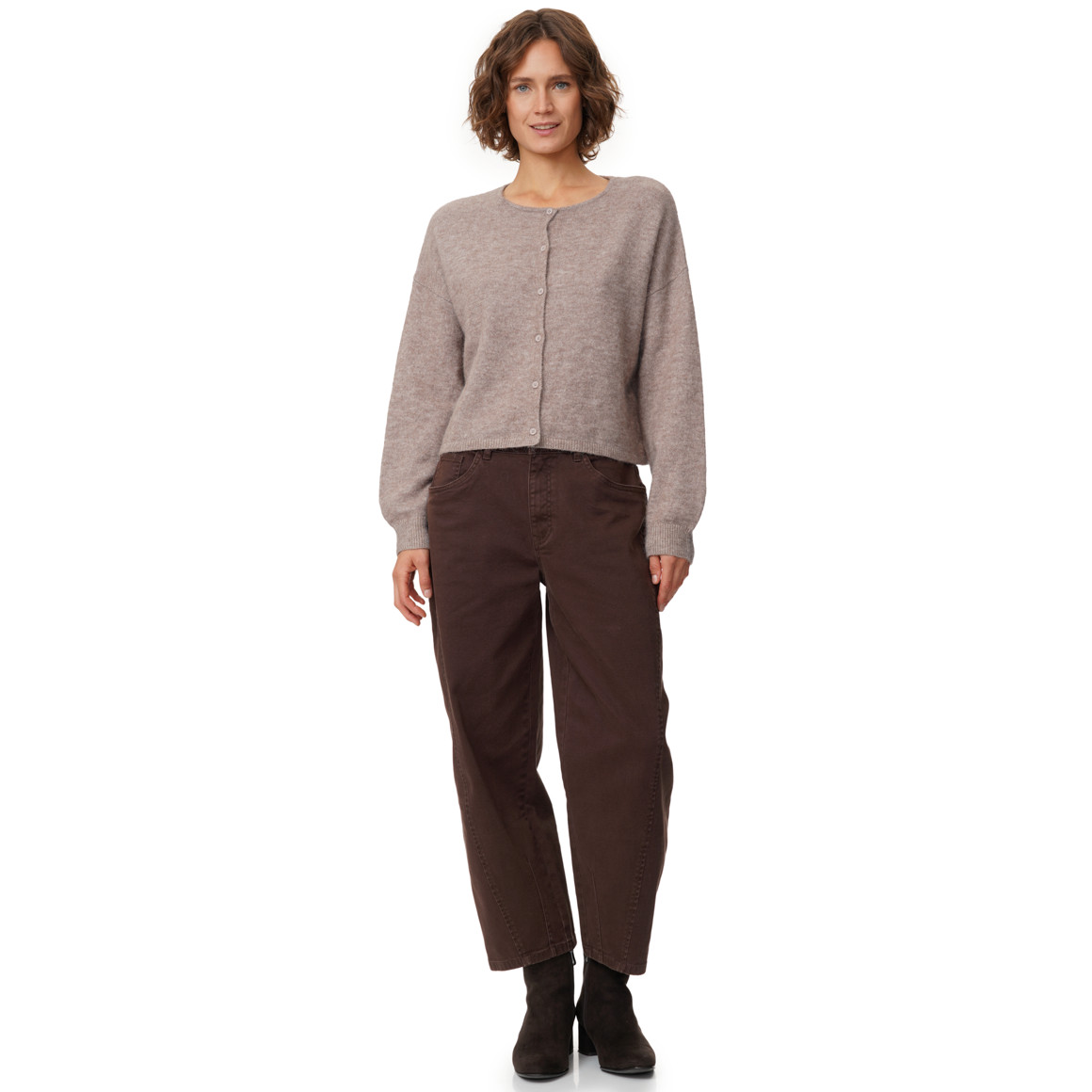 Damen Strickjacke mit Knopfleiste