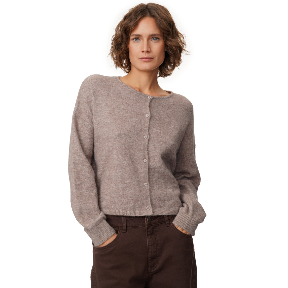 Damen Strickjacke mit Knopfleiste