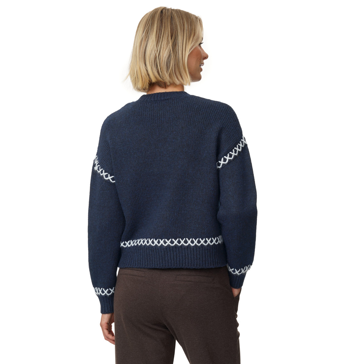 Damen Strickpullover mit Schaf-Motiv