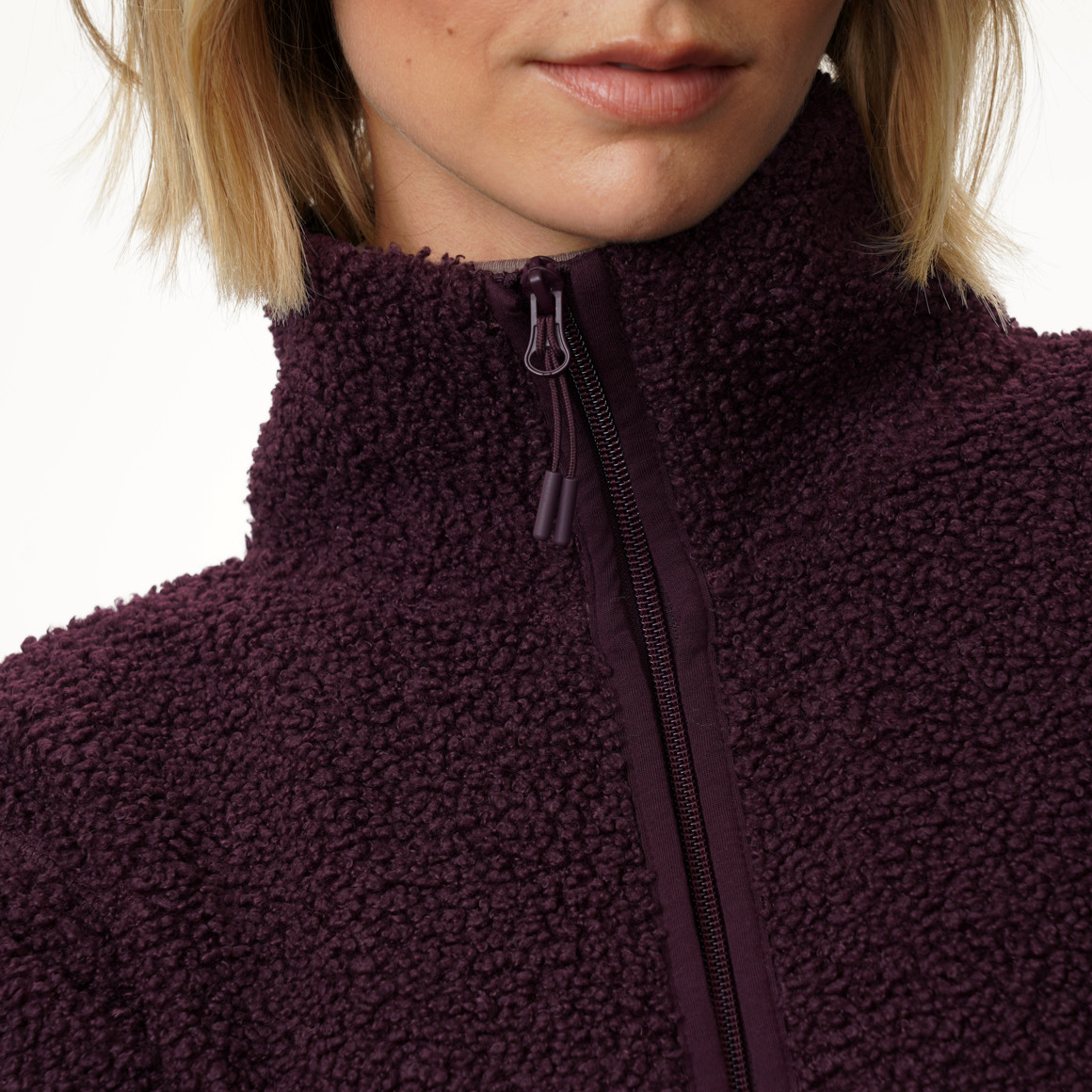 Damen Teddyjacke mit Stehkragen