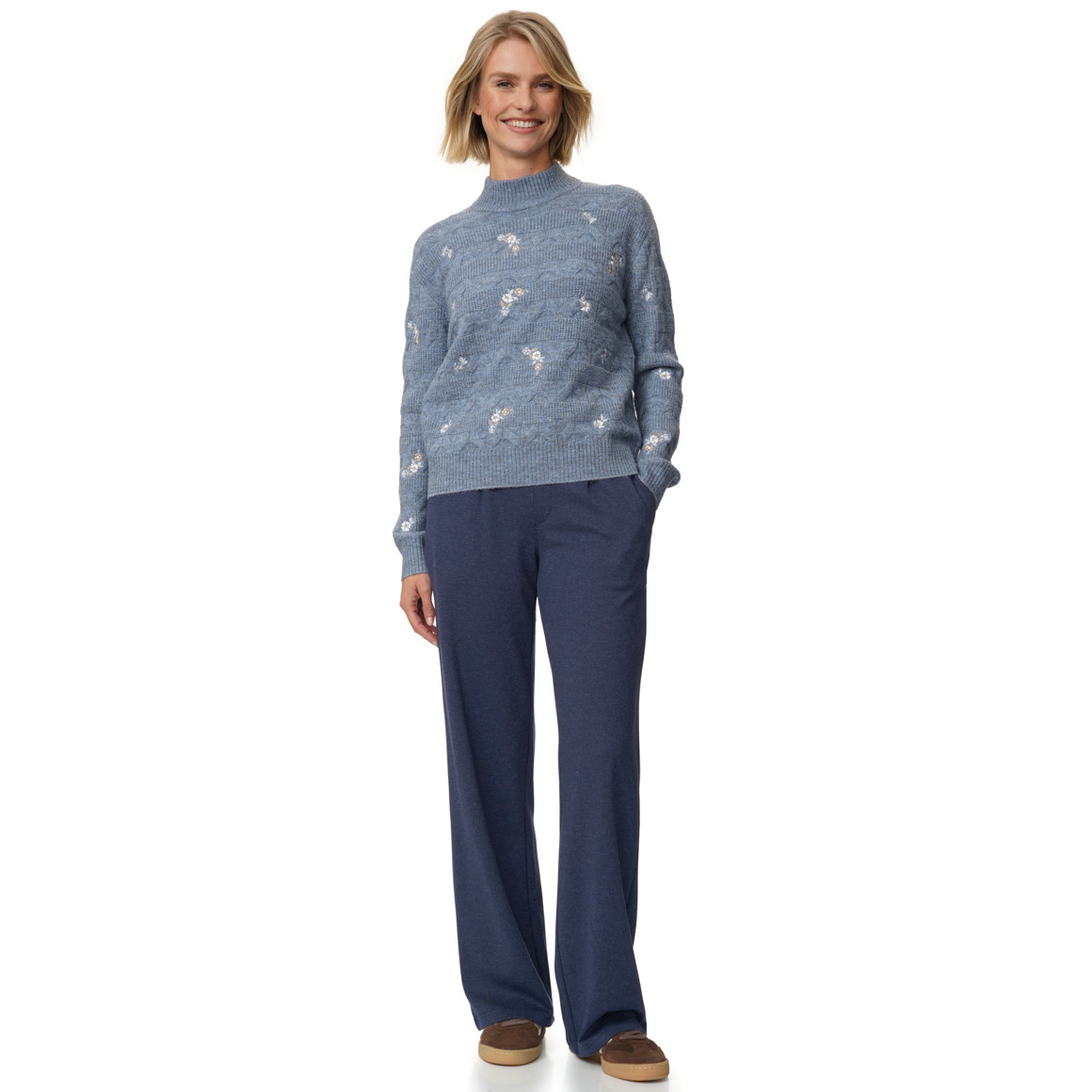 Damen Wide-Leg-Hose mit Schlupfbund
