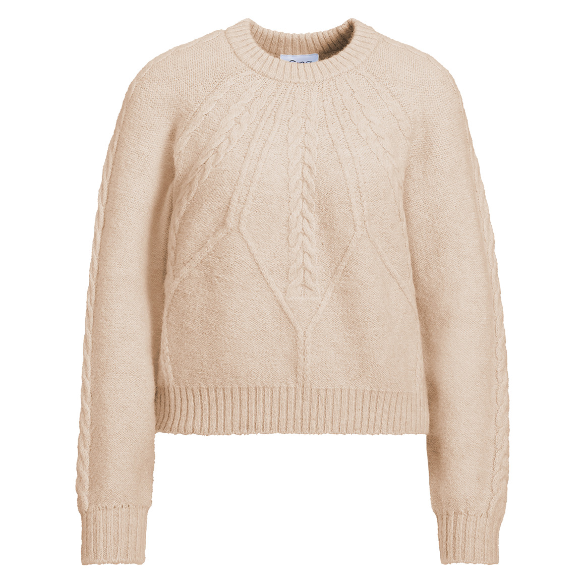 Damen Strickpullover mit Zopfmuster
