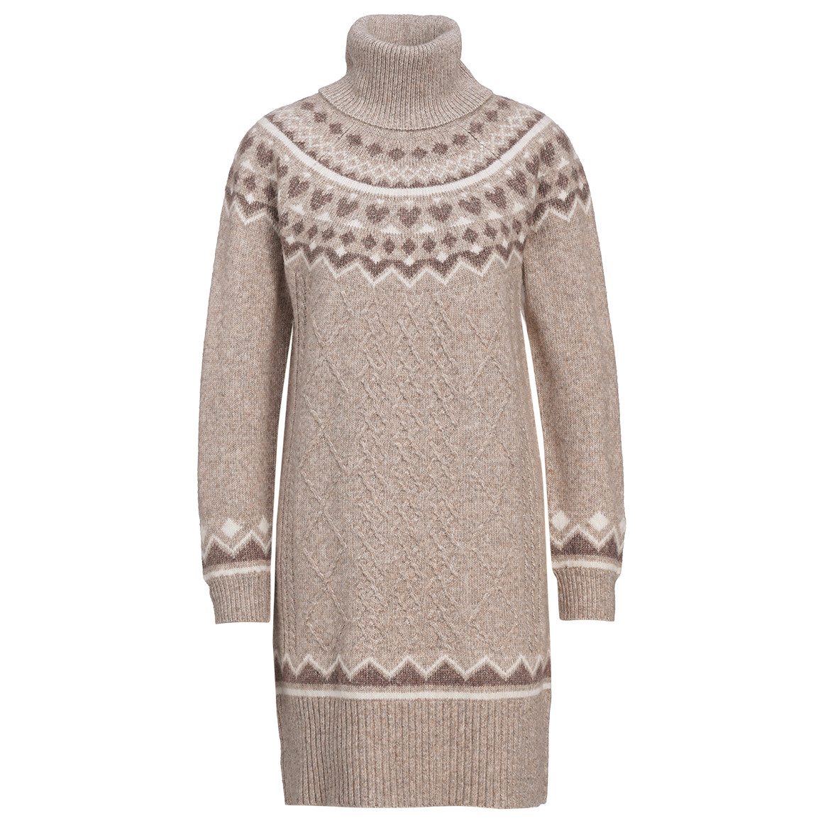 Damen Strickkleid mit Norwegermuster