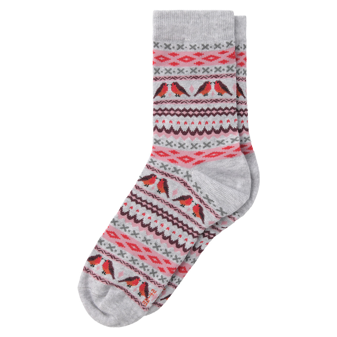 1 Paar Damen Socken mit Norweger-Muster