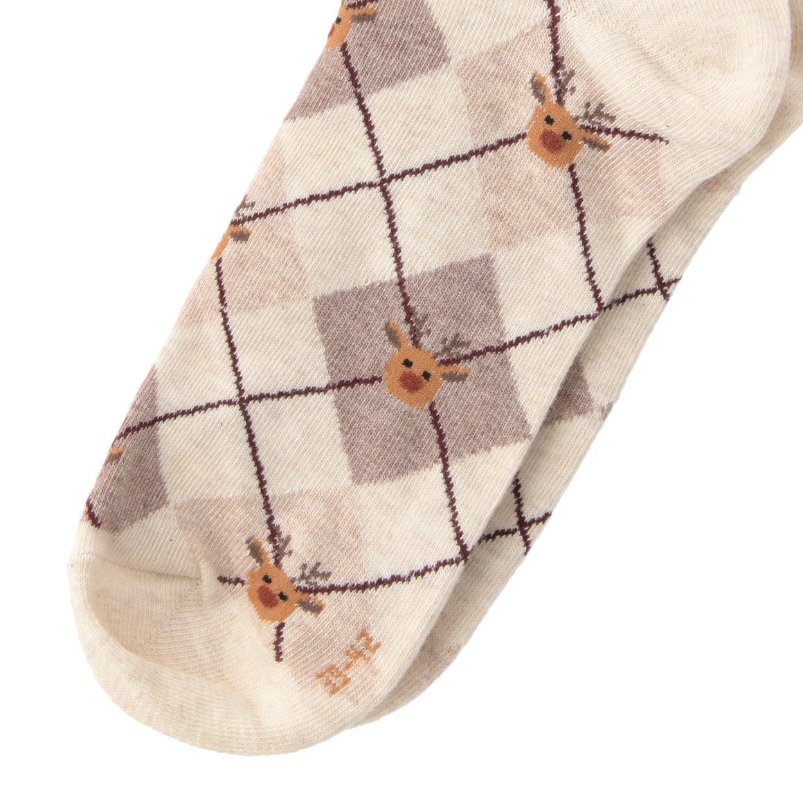 1 Paar Damen Socken mit Rauten-Muster