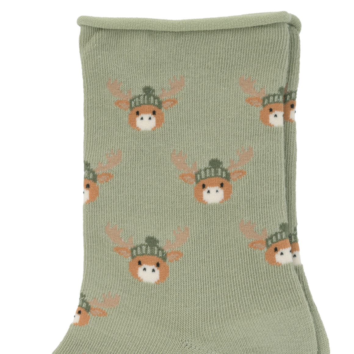1 Paar Damen Socken mit Elch-Motiven