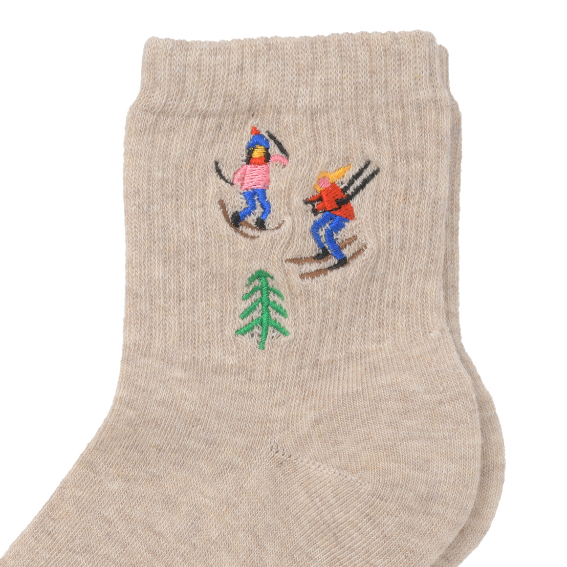 1 Paar Damen Socken mit Stickerei