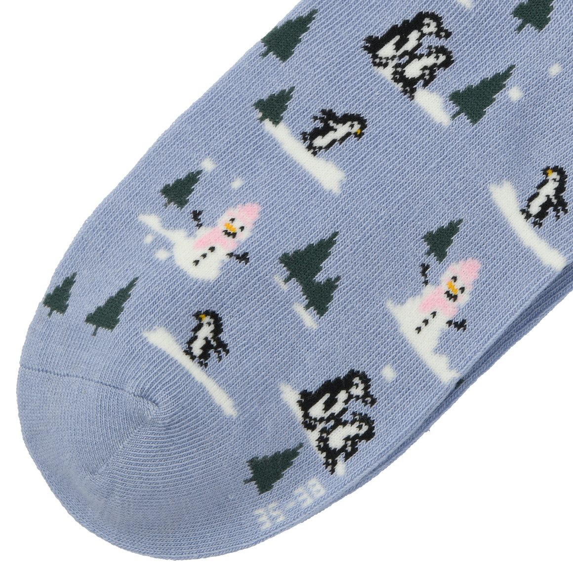 1 Paar Damen Socken mit Schneemann