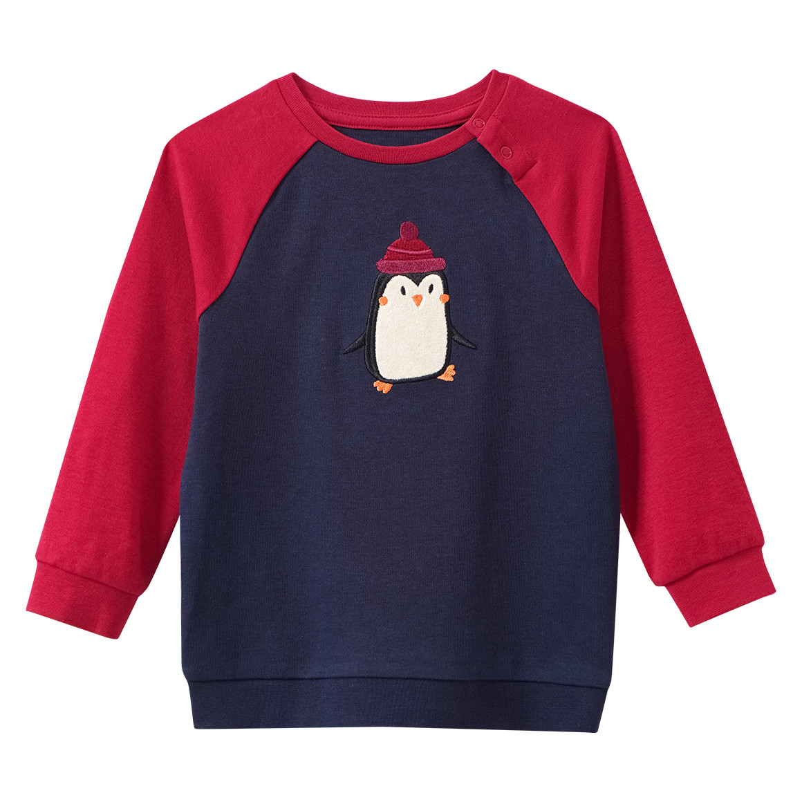 Baby Schlafanzug mit Pinguin-Applikation