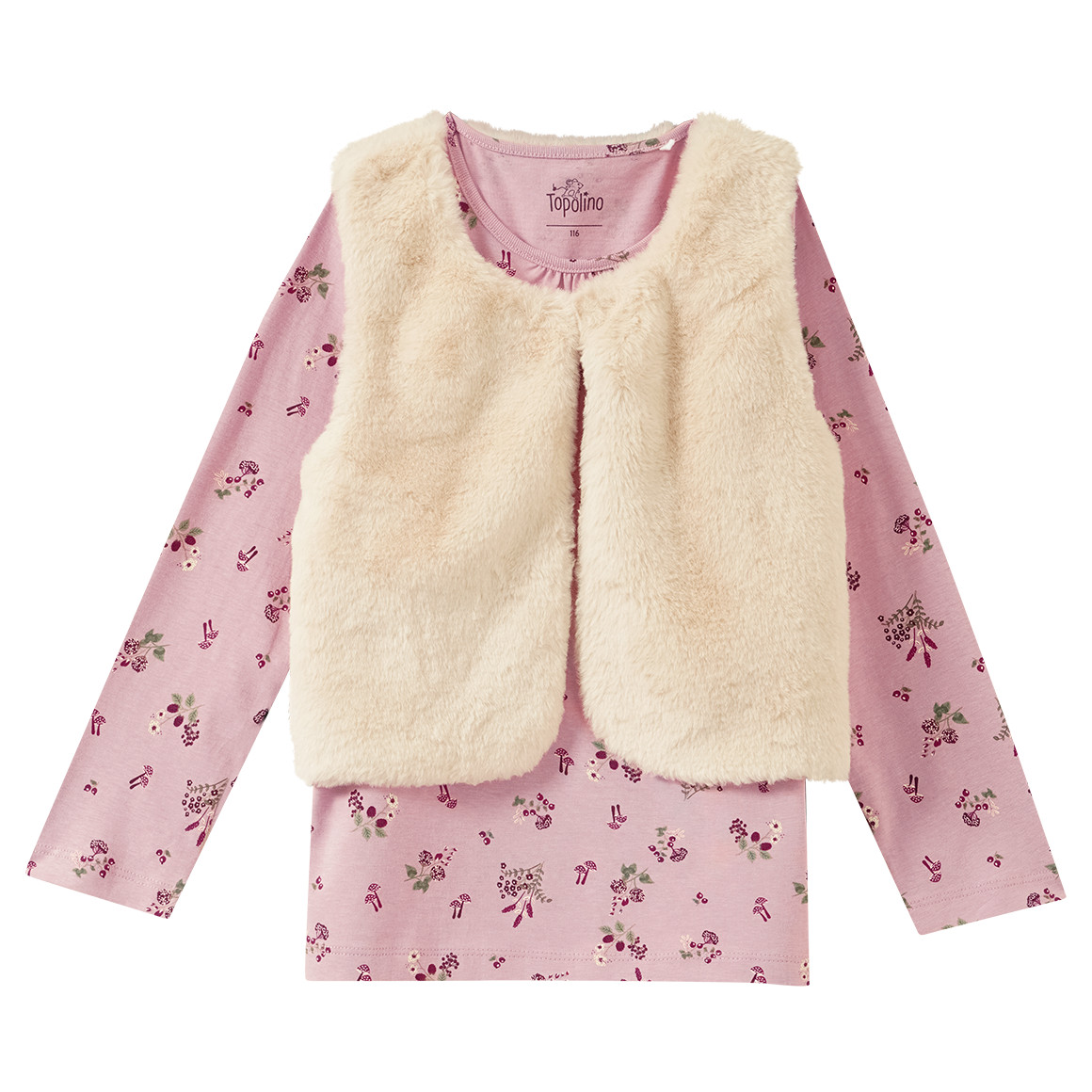Mädchen Set mit Shirt, Weste und Leggings