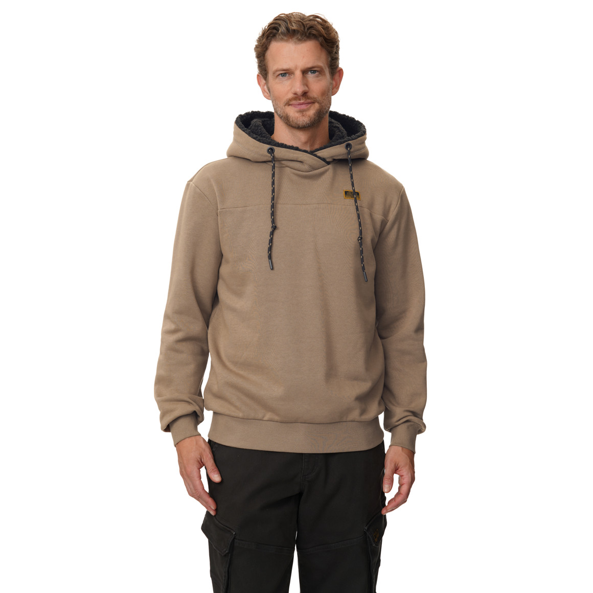 Herren Hoodie mit Plüschkapuze